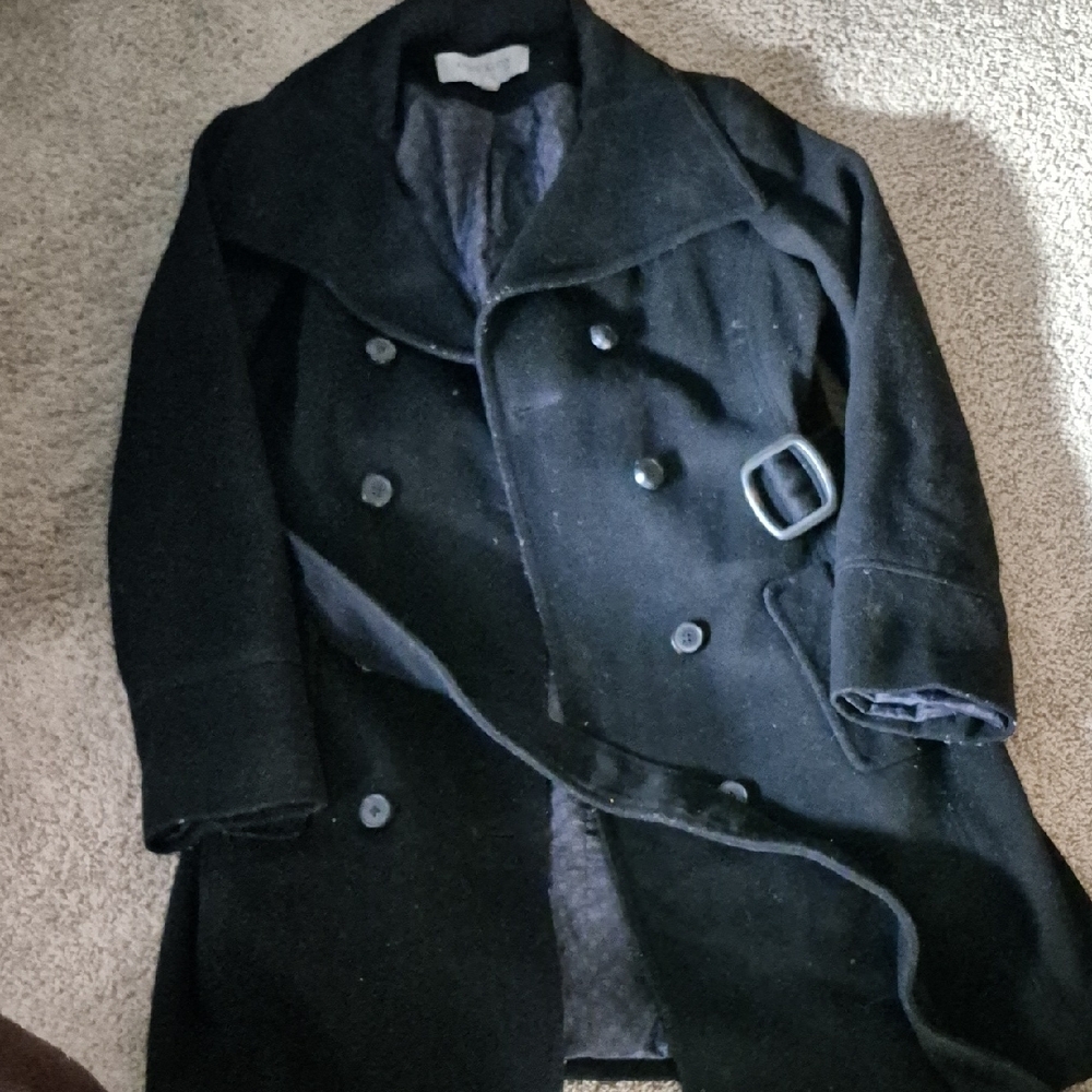 Anne Klein Women's Black Pea Coat - Picture 1 of 5